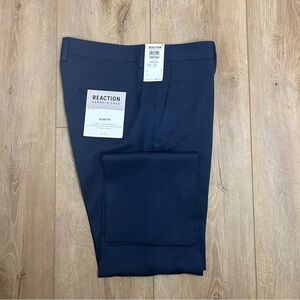 KENNETH COLE REACTION Urban Heather Slim Fit Dress Slacks in Blue.